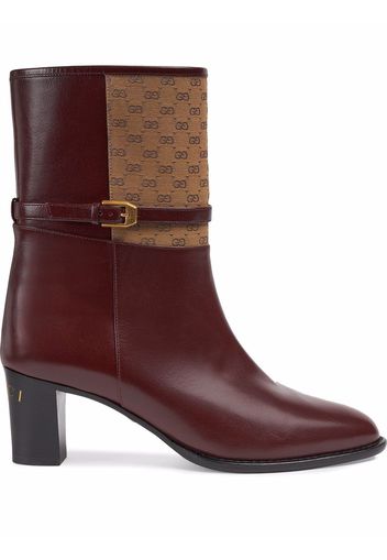 Gucci GG leather boots - Rosso