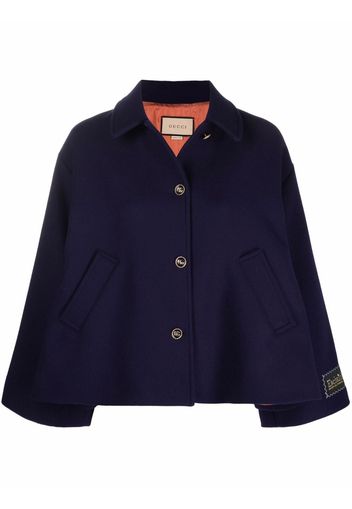 Gucci military button-up jacket - Blu