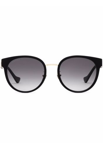 Gucci Eyewear Occhiali tondi con applicazione - Grigio