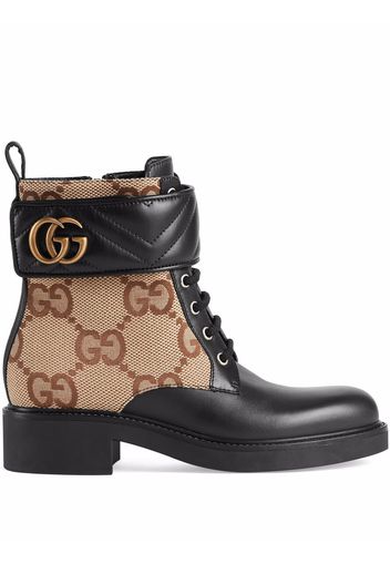 Gucci Stivaletti con placca logo GG - Nero