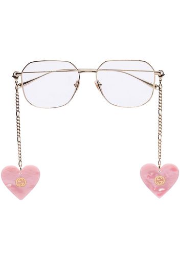 Gucci Eyewear GUCCI CHRM HRT OPTICAL GLSES - Oro