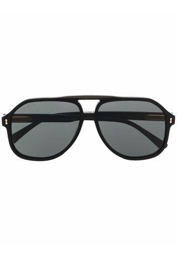 Gucci Eyewear Occhiali da sole modello aviator - Nero