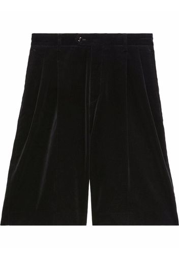 Gucci stretch-velvet shorts - Nero