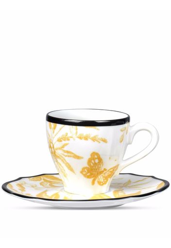 Gucci Set tazzina e piattino Herbarium - Bianco