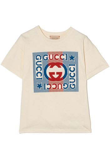 Gucci Kids logo-print cotton T-shirt - Giallo