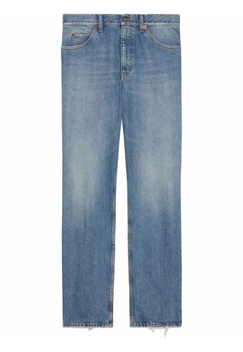 Gucci Horsebit straight-leg jeans - Blu