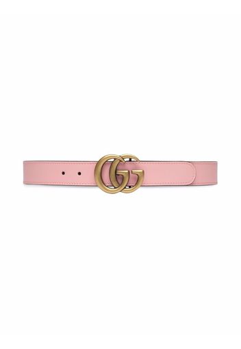 Gucci Kids double G leather belt - Rosa
