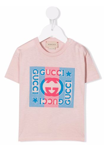 Gucci Kids Baby Gucci-print T-shirt - Rosa