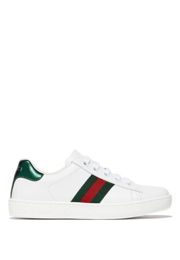 GUCCI KIDS Ace Web-stripe sneakers - Bianco