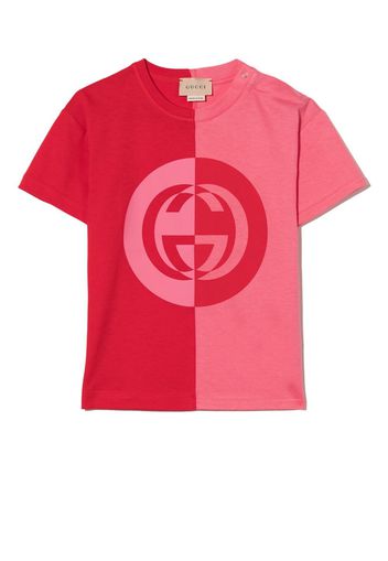 Gucci Kids T-shirt con design color-block - Rosso