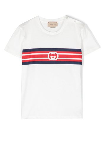 Gucci Kids T-shirt con stampa GG - Bianco