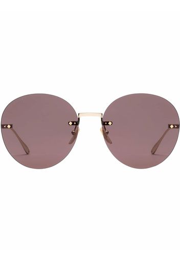 Gucci Eyewear frameless round sunglasses - Marrone