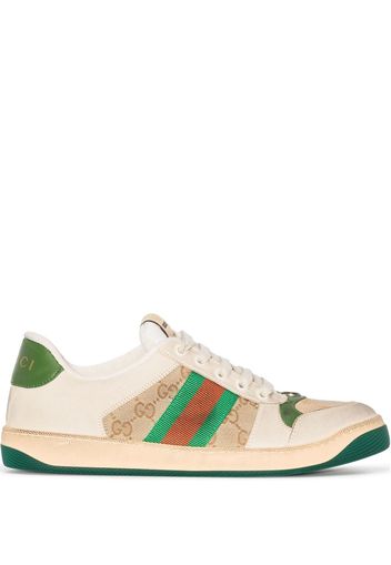 Gucci logo-plaque lace-up sneakers - Toni neutri