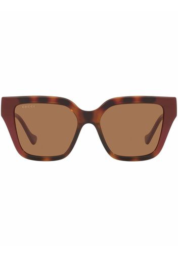 Gucci Eyewear Occhiali da sole squadrati - Marrone