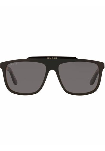 Gucci Eyewear Occhiali da sole con montatura stile pilota - Nero