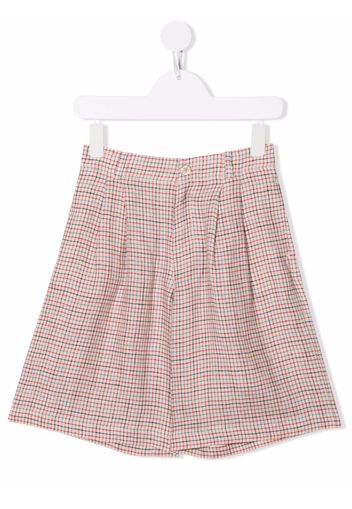 Gucci Kids plaid-check print shorts - Toni neutri