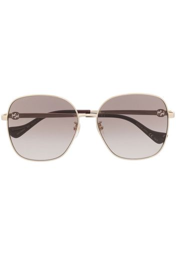 Gucci Eyewear Occhiali da sole squadrati - Oro