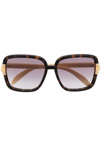 Gucci Eyewear Occhiali da sole con effetto tartarugato - Toni neutri