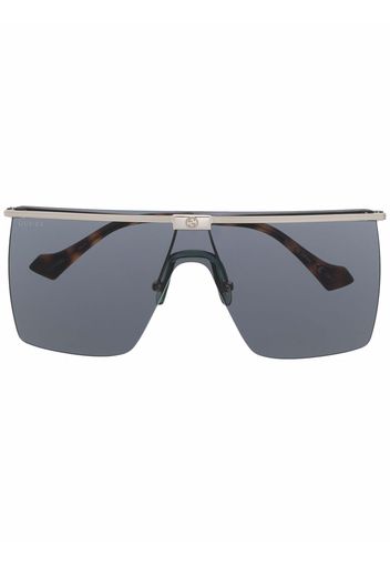 Gucci Eyewear tortoiseshell-effect oversize-frame sunglasses - Argento