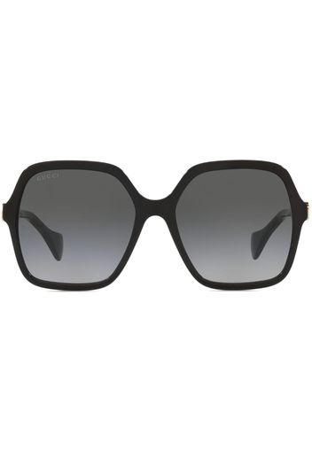 Gucci Eyewear Interlocking G square-frame sunglasses - 1100A1 Black