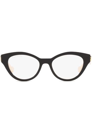 Gucci Eyewear Interlocking G oval-frame glasses - 1100G1 Black