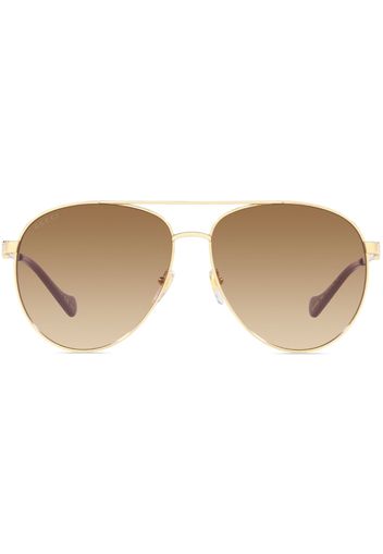 Gucci Eyewear Interlocking G pilot-frame sunglasses - 2300I1 Gold