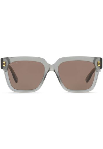 Gucci Eyewear logo-print square-frame sunglasses - 2600L1 Grey