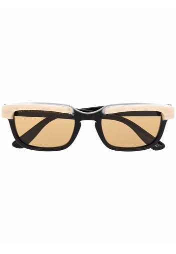 Gucci Eyewear contrast-border rectangle sunglasses - Nero