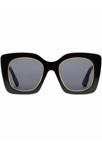 Gucci Eyewear Occhiali da sole squadrati oversize - Grigio