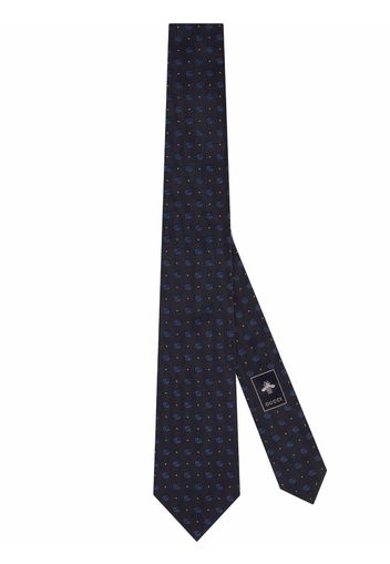 Gucci atelier GG pattern tie - Blu