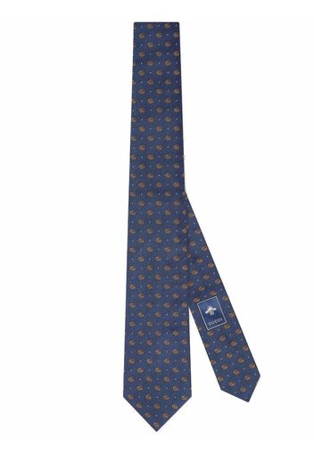 Gucci GG pattern tie - Blu