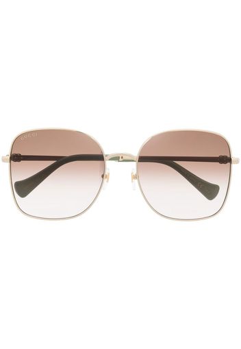 Gucci Eyewear Occhiali da sole squadrati - Oro