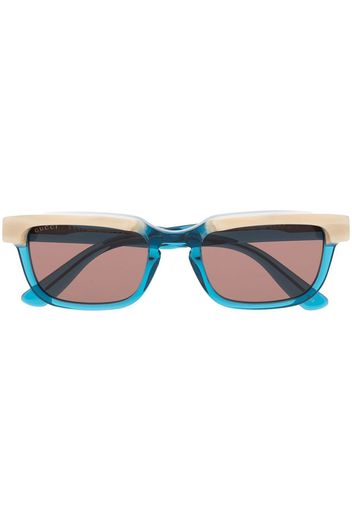 Gucci Eyewear Occhiali da sole GG1166S rettangolari - Blu