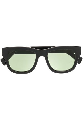 Gucci Eyewear Occhiali da sole squadrati con logo - Nero