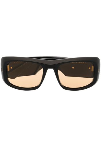 Gucci Eyewear Occhiali da sole rettangolari - Nero