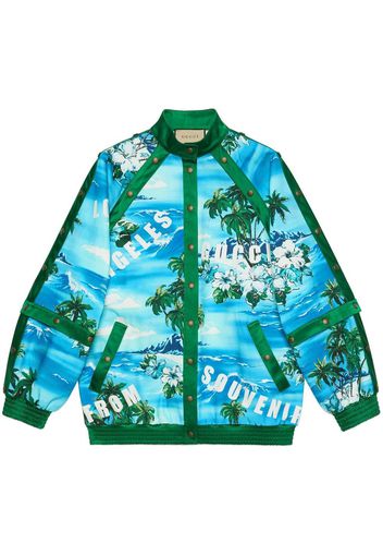 Gucci Bomber con stampa - Blu