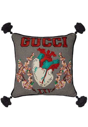 Gucci logo-embroidered cushion - Nero