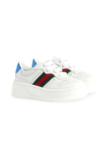 Gucci Kids Web detail chunky sneakers - Bianco