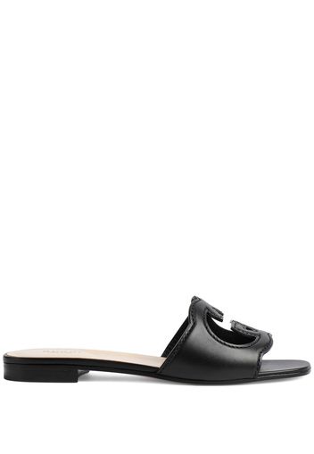 Gucci GG cut-out flat sandals - Nero