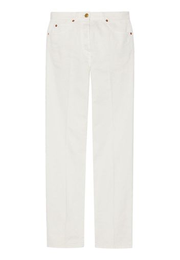 Gucci Horsebit straight-leg cotton trousers - Bianco