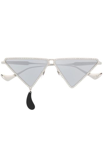 Gucci Eyewear embellished geometric sunglasses - Argento