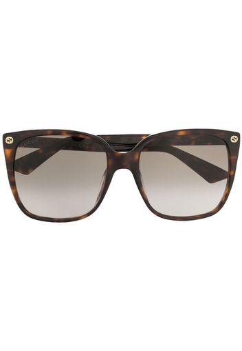 Gucci Eyewear tortoiseshell square-frame sunglasses - Marrone