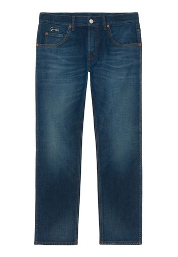 Gucci faded tapered jeans - Blu