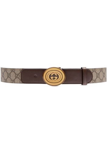 Gucci Interlocking G oval-buckle belt - Toni neutri