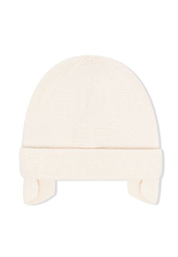 Gucci Kids logo-knit wool beanie - Toni neutri