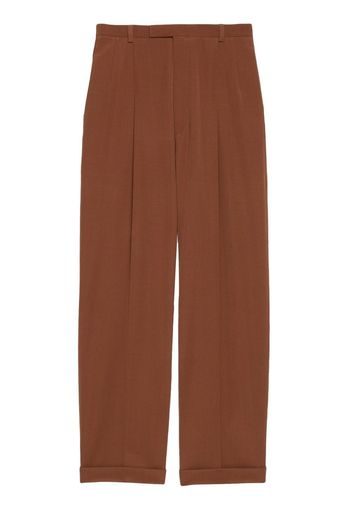 Gucci pleated wool trousers - Marrone