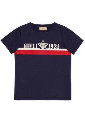 Gucci Kids T-shirt con stampa GG - Blu