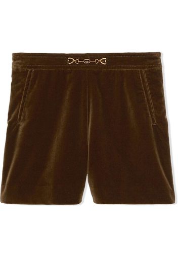 Gucci Kids Shorts elasticizzati - Marrone