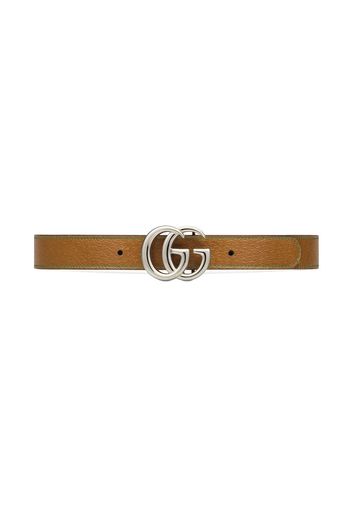 Gucci Kids GG-logo leather belt - Marrone