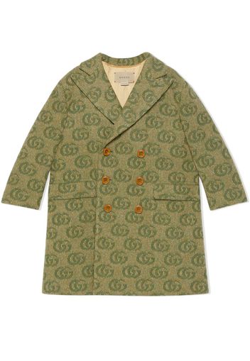 Gucci Kids GG wool double-breasted coat - Verde